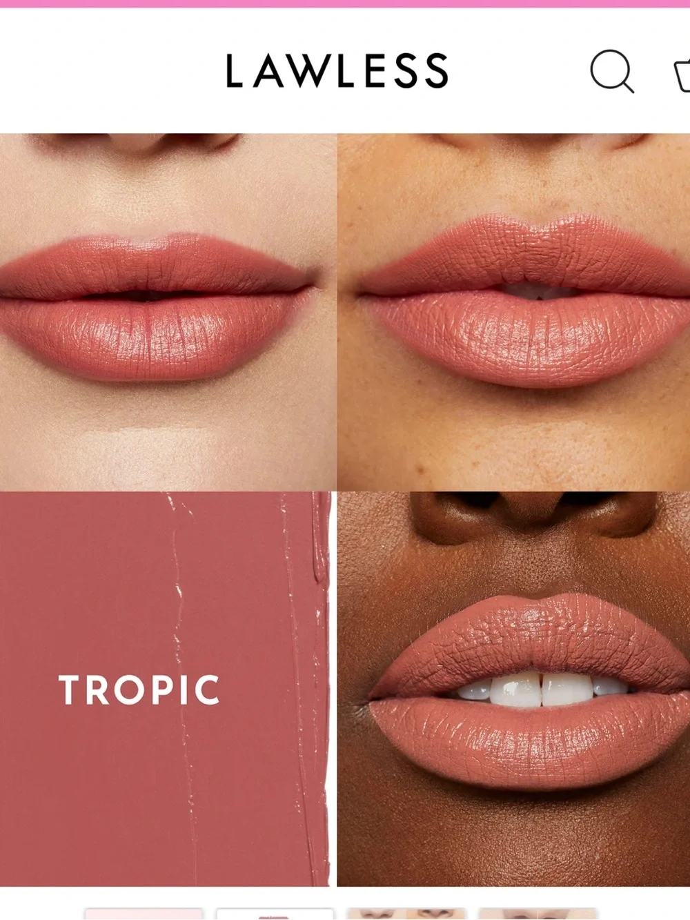 LAWLESS | Forget The Filler Lip Plumping Satin Cream Lipstick | Tropic